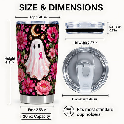 #pl[20oz|Steel] Gem Style Ghost Tumbler 20oz, Ribbon Tumbler, Stainless Steel Travel Cup