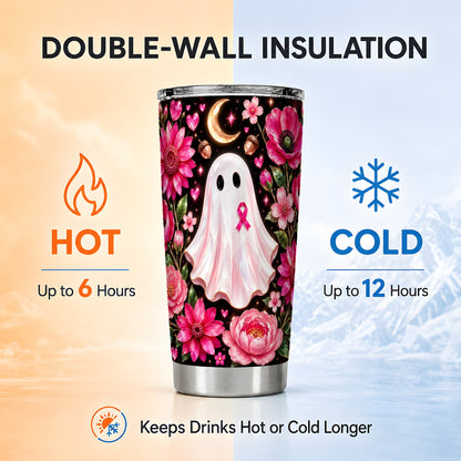 #pl[20oz|Steel] Gem Style Ghost Tumbler 20oz, Ribbon Tumbler, Stainless Steel Travel Cup