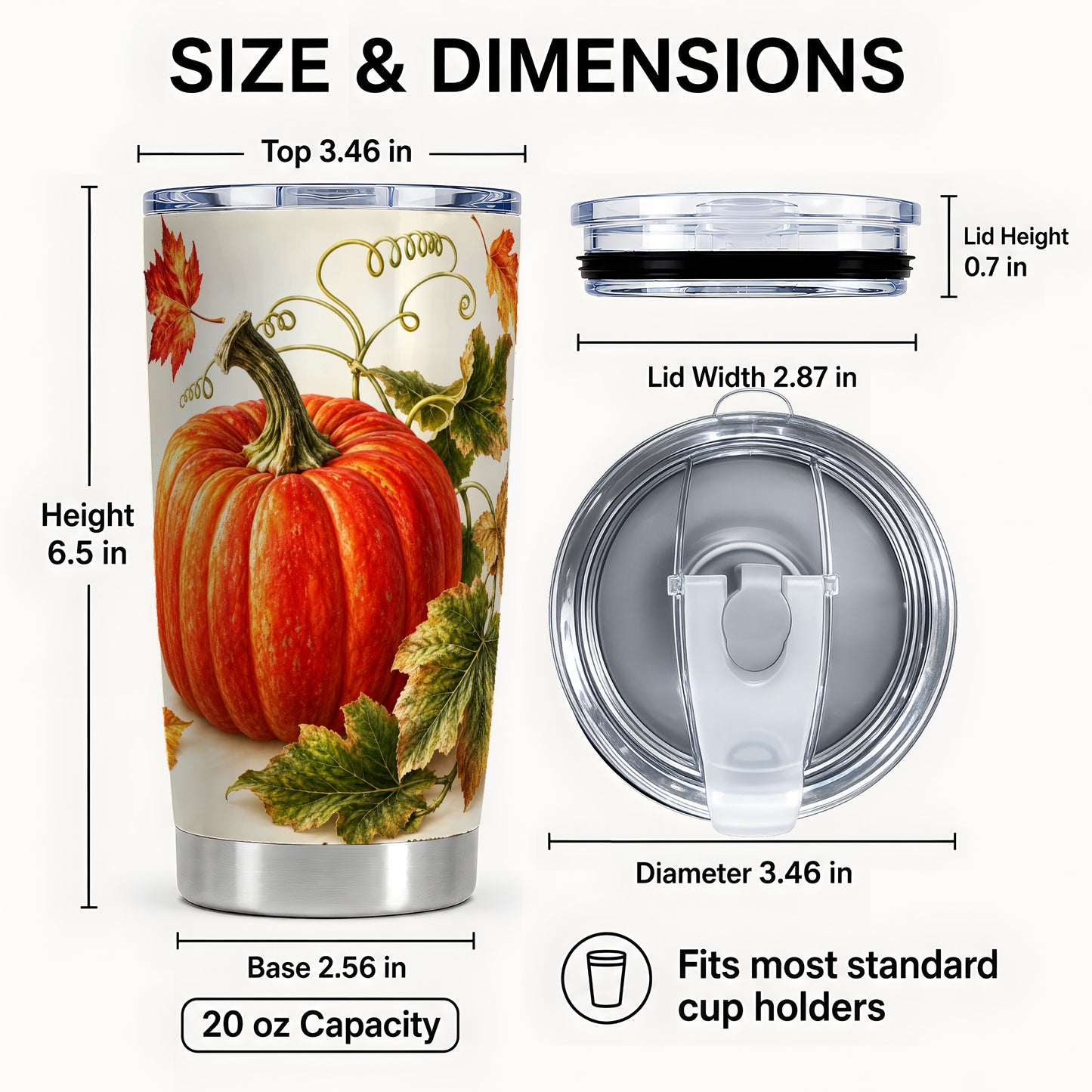 #pl[20oz|Steel] Realistic Pumpkin Tumbler 20oz, Fall Tumbler, Stainless Steel Travel Cup