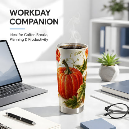#pl[20oz|Steel] Realistic Pumpkin Tumbler 20oz, Fall Tumbler, Stainless Steel Travel Cup