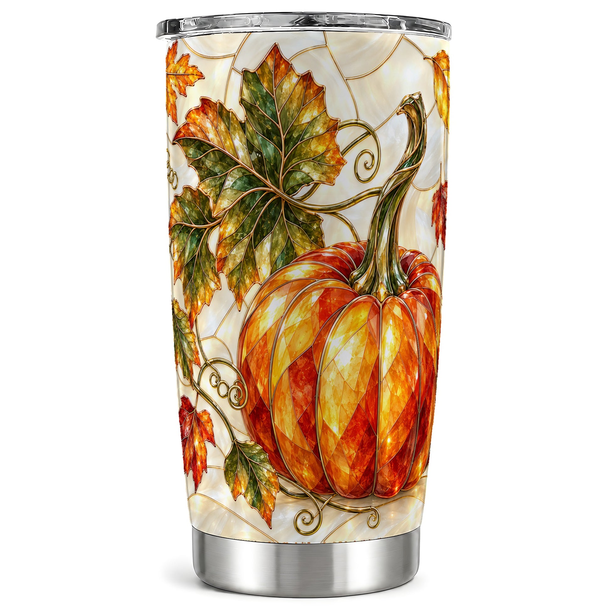 Autumn Pumpkin Tumbler 20oz, Fall Tumbler, Stainless Steel Travel Cup