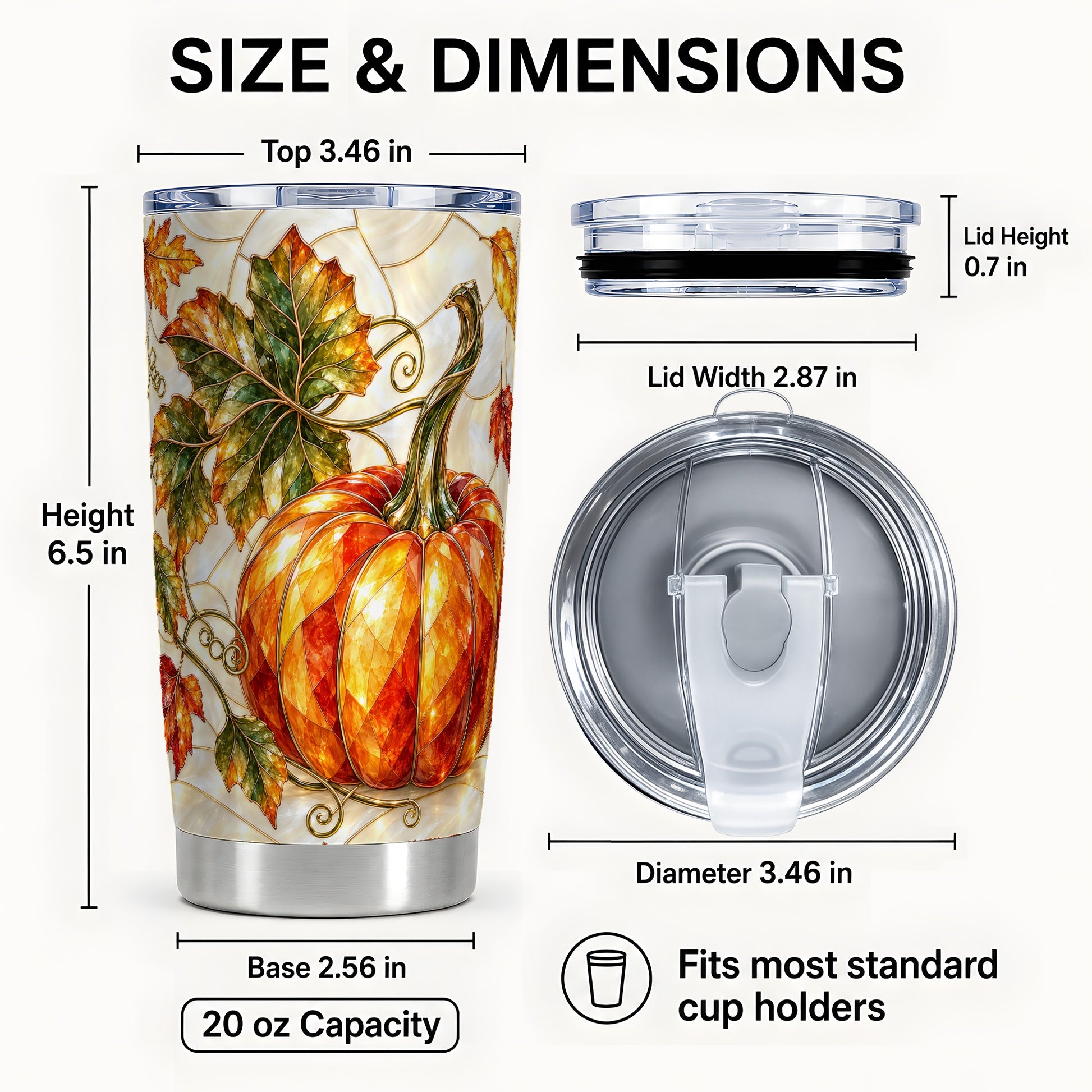 #pl[20oz|Steel] Autumn Pumpkin Tumbler 20oz, Fall Tumbler, Stainless Steel Travel Cup