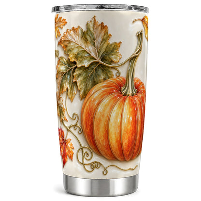 Autumn Pumpkin Tumbler 20oz, Fall Tumbler, Stainless Steel Travel Cup
