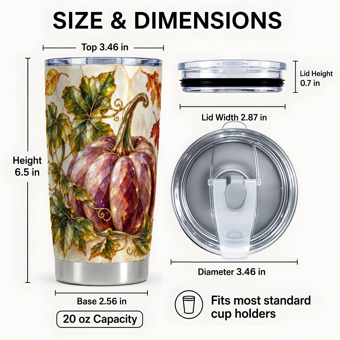 #pl[20oz|Steel] Jeweled Pumpkin Tumbler 20oz, Autumn Tumbler, Stainless Steel Travel Cup