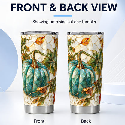 #pl[20oz|Steel] Mosaic Pumpkin Tumbler 20oz, Fall Tumbler, Stainless Steel Travel Cup