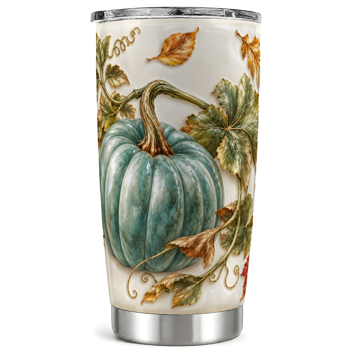 Soft Pumpkin Tumbler 20oz, Fall Tumbler, Stainless Steel Travel Cup