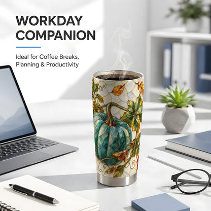 #pl[20oz|Steel] Mosaic Pumpkin Tumbler 20oz, Fall Tumbler, Stainless Steel Travel Cup
