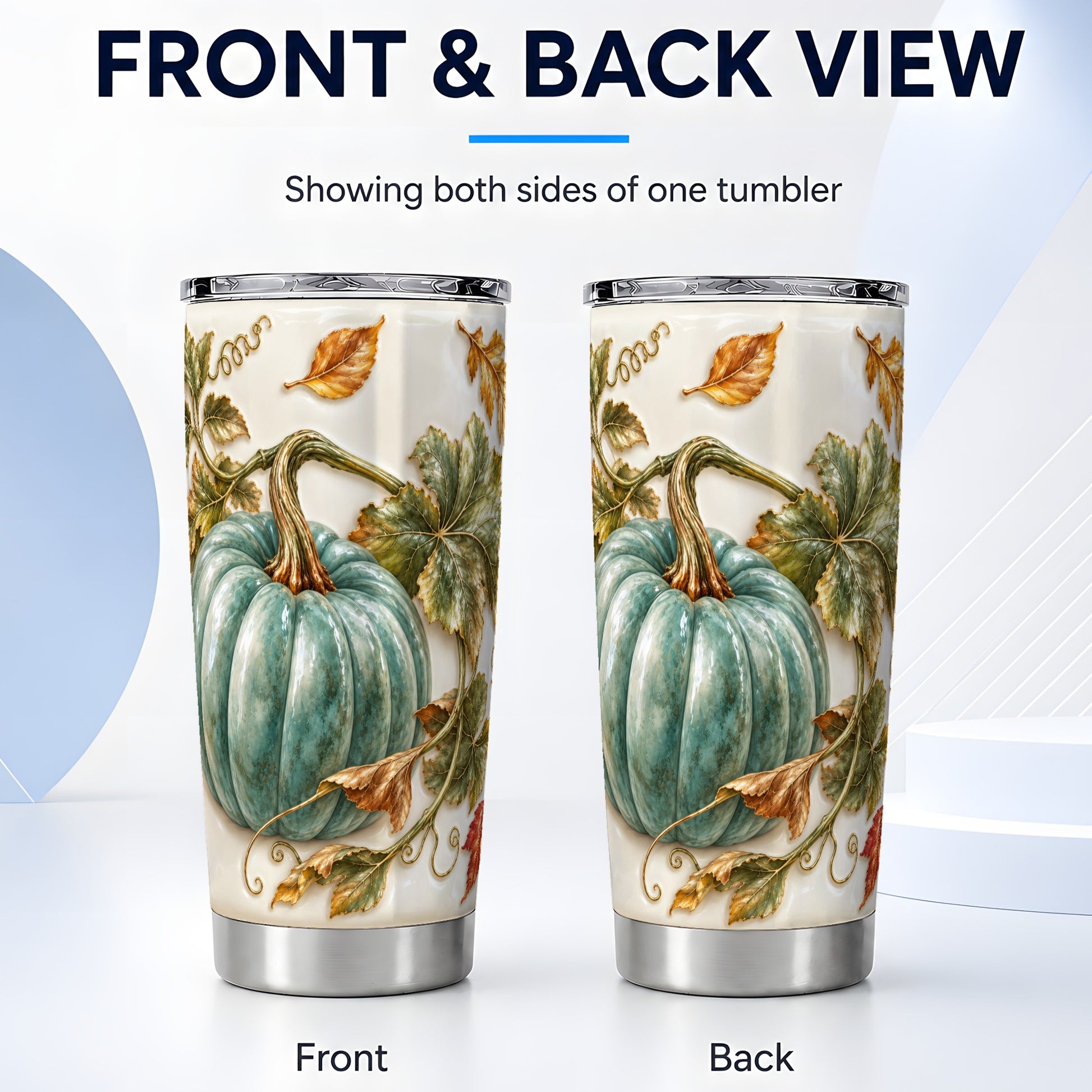#pl[20oz|Steel] Soft Pumpkin Tumbler 20oz, Fall Tumbler, Stainless Steel Travel Cup