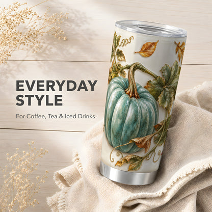 #pl[20oz|Steel] Soft Pumpkin Tumbler 20oz, Fall Tumbler, Stainless Steel Travel Cup