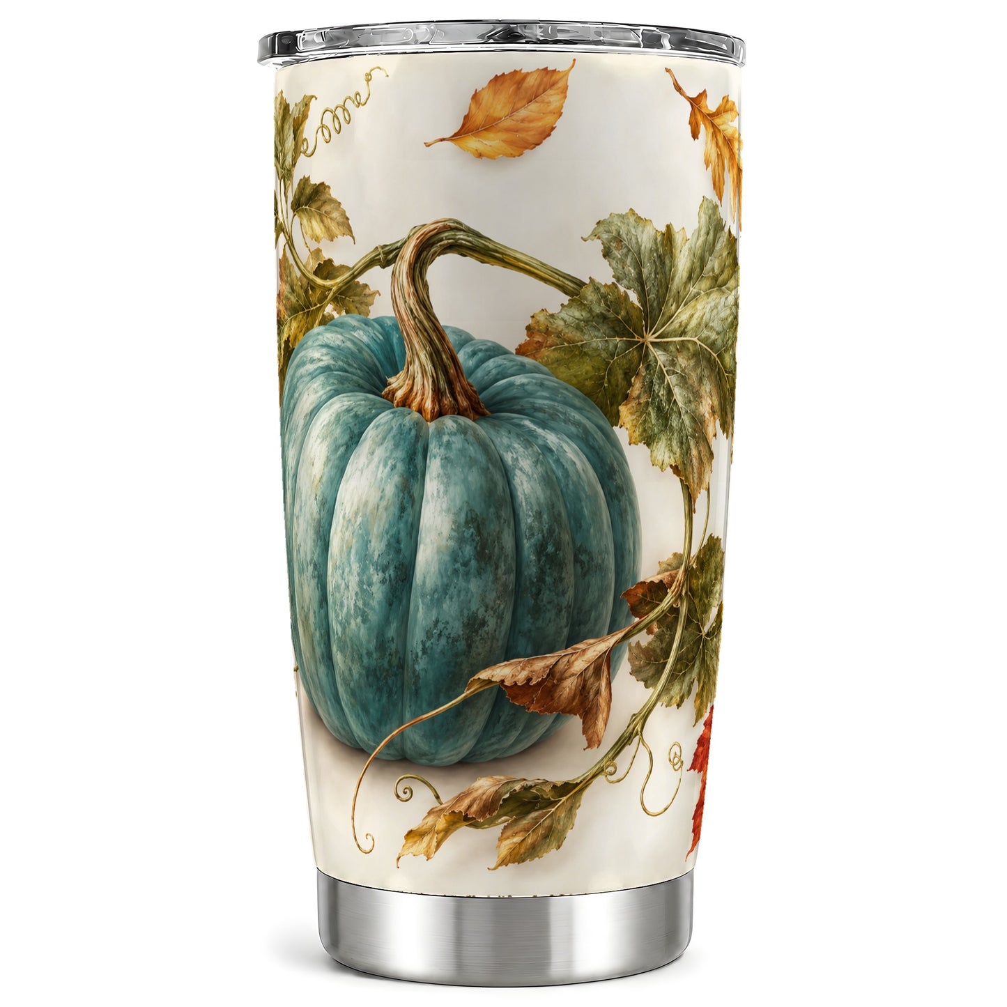 Painterly Pumpkin Tumbler 20oz, Fall Tumbler, Stainless Steel Travel Cup