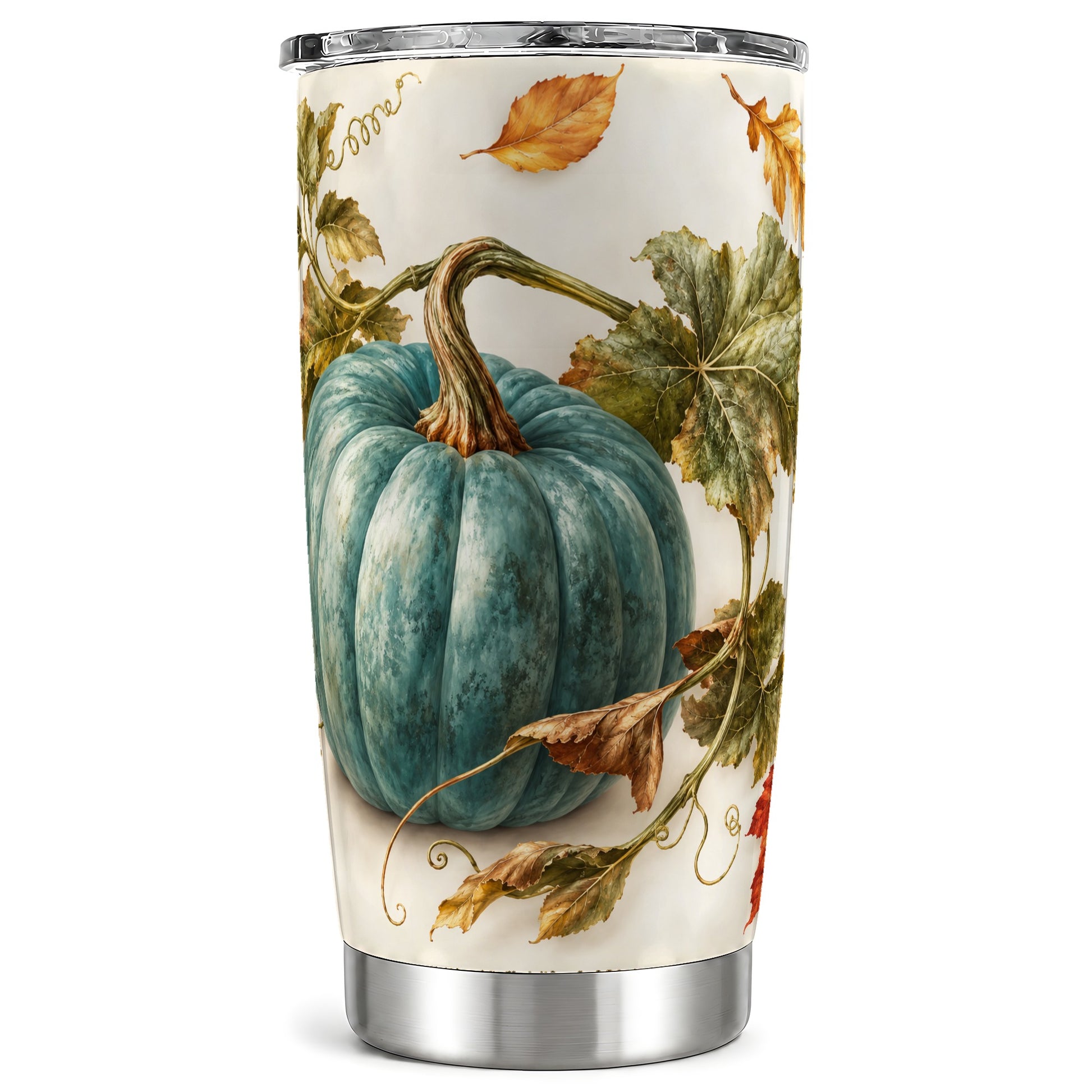 Painterly Pumpkin Tumbler 20oz, Fall Tumbler, Stainless Steel Travel Cup
