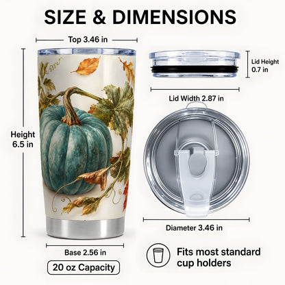 #pl[20oz|Steel] Painterly Pumpkin Tumbler 20oz, Fall Tumbler, Stainless Steel Travel Cup