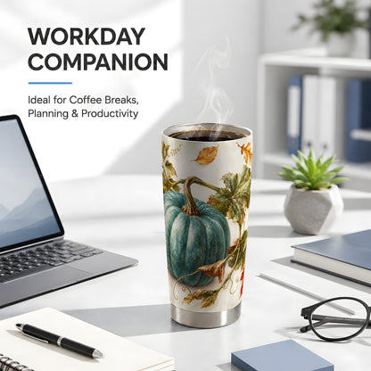 #pl[20oz|Steel] Painterly Pumpkin Tumbler 20oz, Fall Tumbler, Stainless Steel Travel Cup