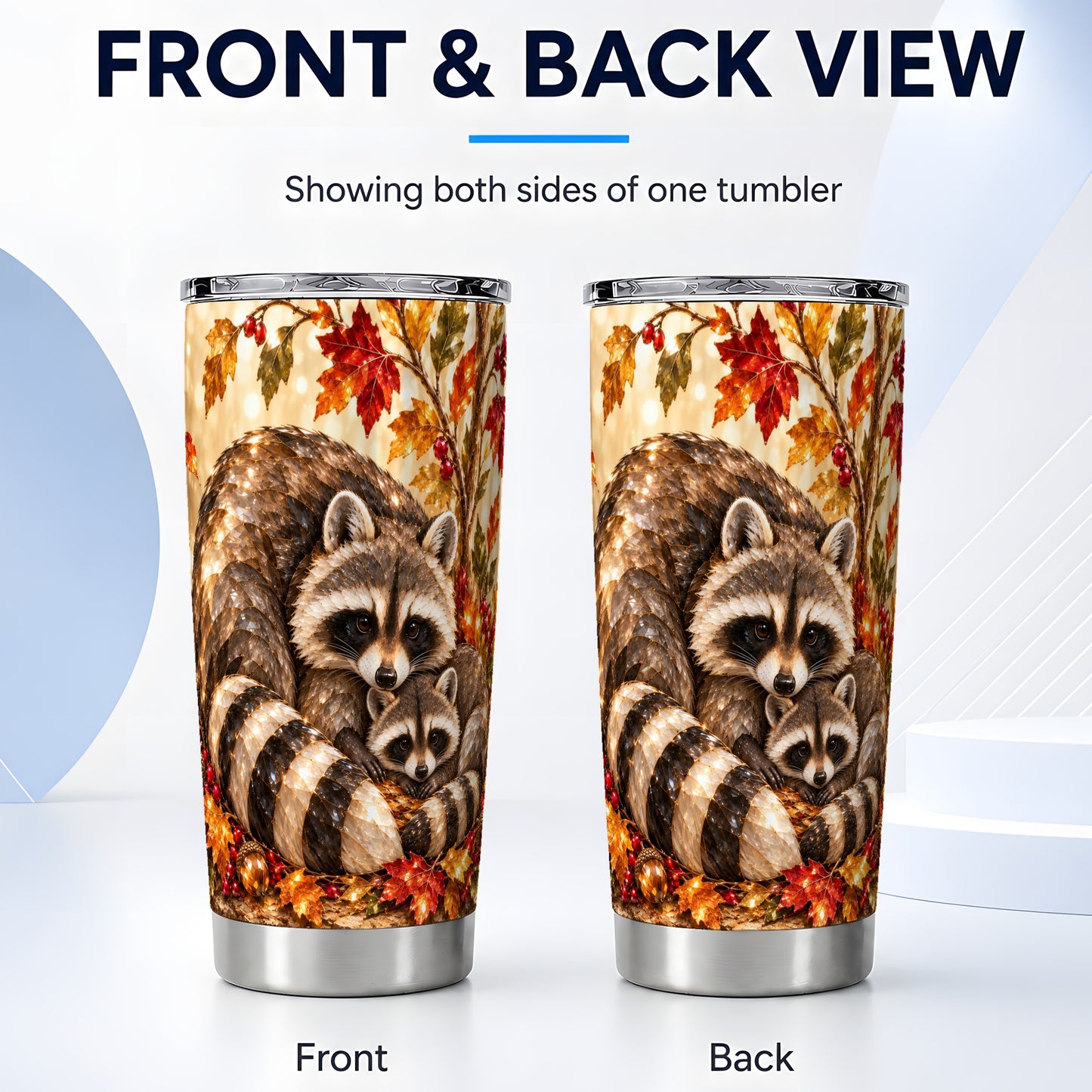 #pl[20oz|Steel] Jeweled Raccoon Tumbler 20oz, Family Tumbler, Stainless Steel Travel Cup