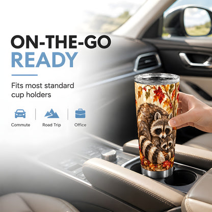 #pl[20oz|Steel] Jeweled Raccoon Tumbler 20oz, Family Tumbler, Stainless Steel Travel Cup