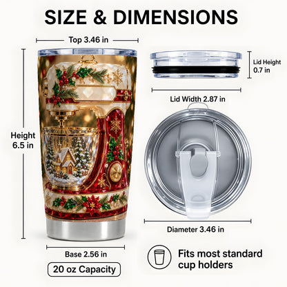 #pl[20oz|Steel] Christmas Mixer Tumbler 20oz, Baking Tumbler, Stainless Steel Travel Cup