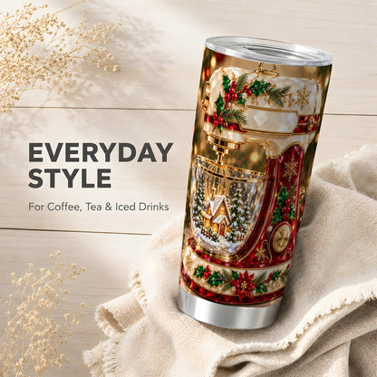 #pl[20oz|Steel] Christmas Mixer Tumbler 20oz, Baking Tumbler, Stainless Steel Travel Cup
