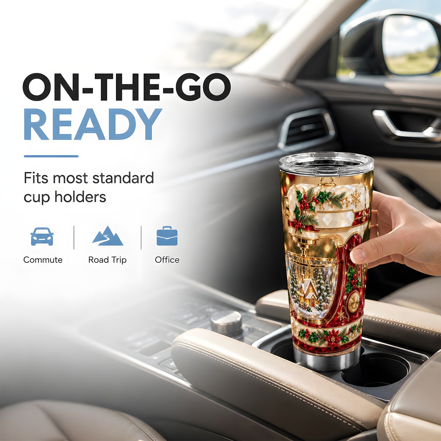 #pl[20oz|Steel] Christmas Mixer Tumbler 20oz, Baking Tumbler, Stainless Steel Travel Cup