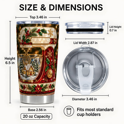 #pl[20oz|Steel] Holiday Mixer Tumbler 20oz, Baking Tumbler, Stainless Steel Travel Cup