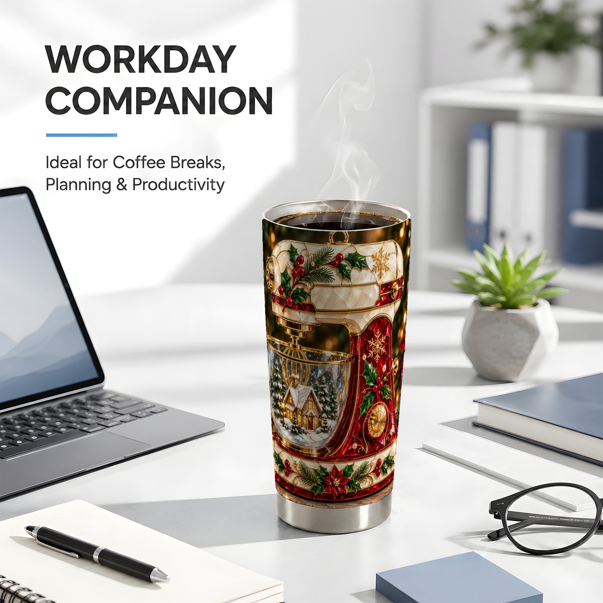 #pl[20oz|Steel] Holiday Mixer Tumbler 20oz, Baking Tumbler, Stainless Steel Travel Cup