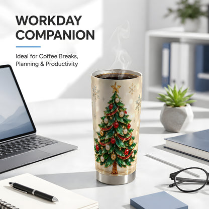 #pl[20oz|Steel] Jeweled Tree Tumbler 20oz, Christmas Tumbler, Stainless Steel Travel Cup
