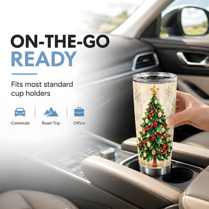 #pl[20oz|Steel] Jeweled Tree Tumbler 20oz, Christmas Tumbler, Stainless Steel Travel Cup
