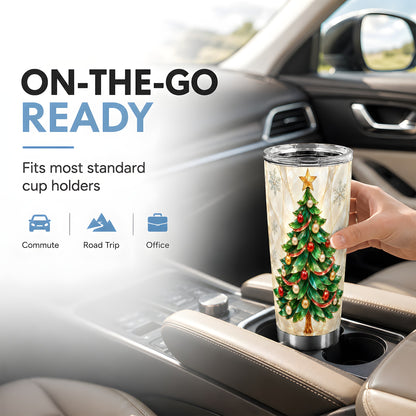 #pl[20oz|Steel] Christmas Tree Tumbler 20oz, Jeweled Tumbler, Stainless Steel Travel Cup