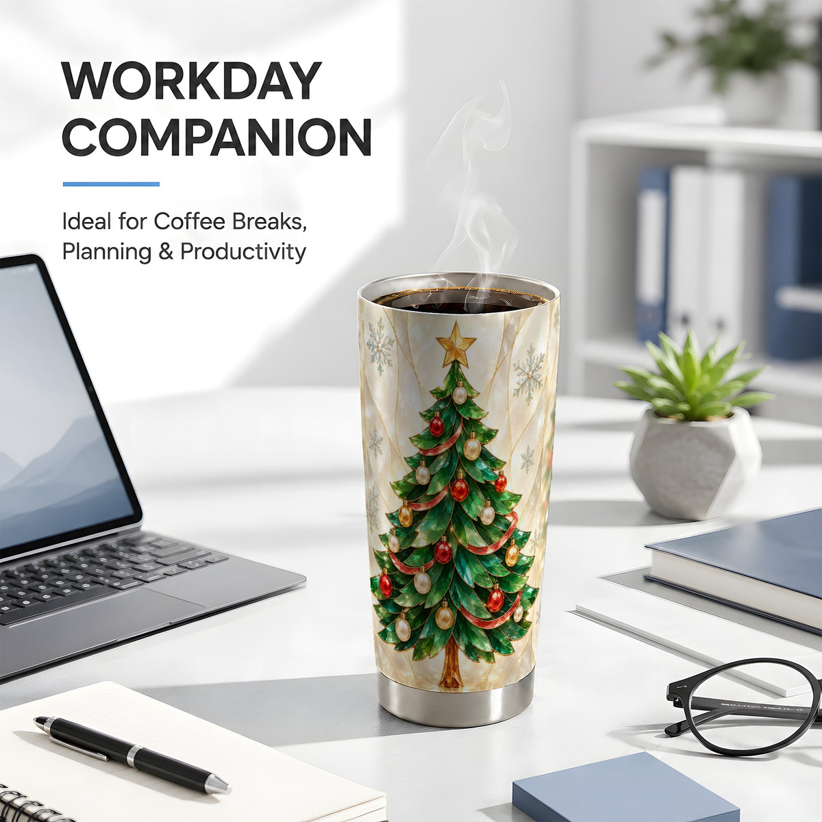 #pl[20oz|Steel] Christmas Tree Tumbler 20oz, Jeweled Tumbler, Stainless Steel Travel Cup
