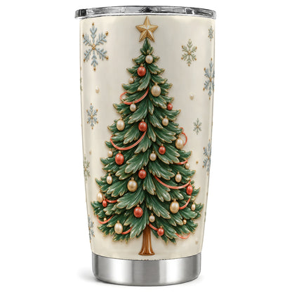 Classic Tree Tumbler 20oz, Holiday Tumbler, Stainless Steel Travel Cup