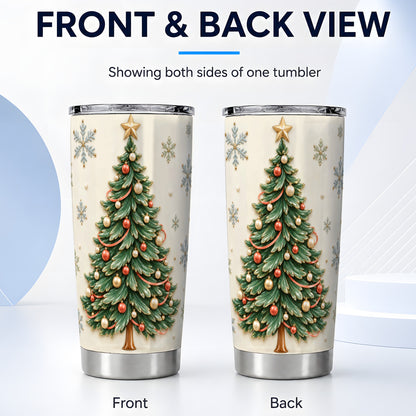 #pl[20oz|Steel] Classic Tree Tumbler 20oz, Holiday Tumbler, Stainless Steel Travel Cup