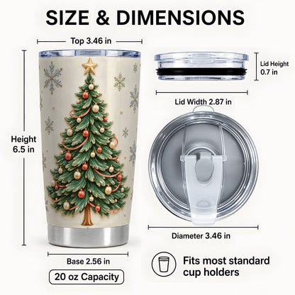 #pl[20oz|Steel] Classic Tree Tumbler 20oz, Holiday Tumbler, Stainless Steel Travel Cup