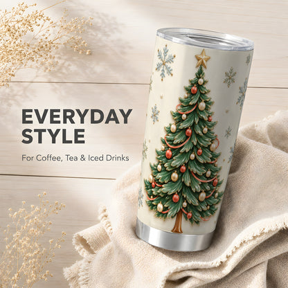 #pl[20oz|Steel] Classic Tree Tumbler 20oz, Holiday Tumbler, Stainless Steel Travel Cup