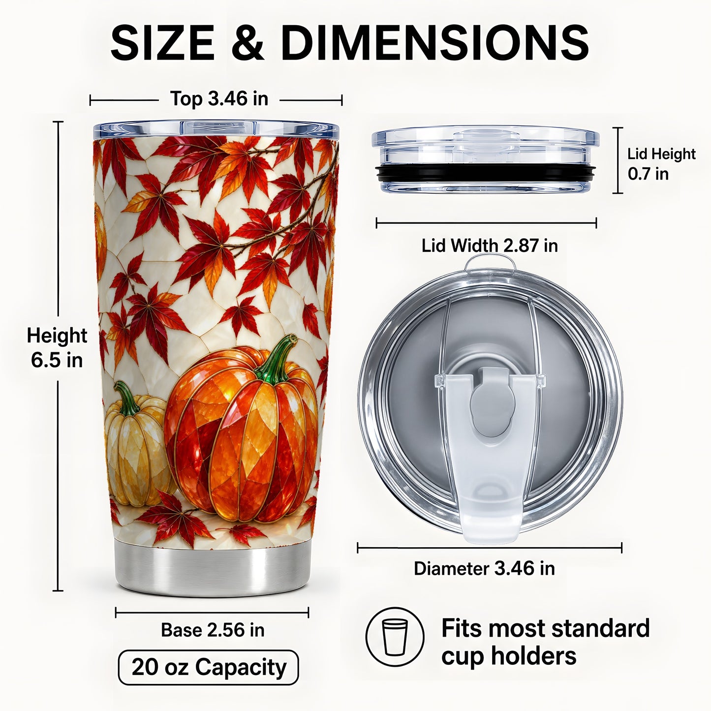 #pl[20oz|Steel] Jeweled Pumpkin Tumbler 20oz, Fall Tumbler, Stainless Steel Travel Cup
