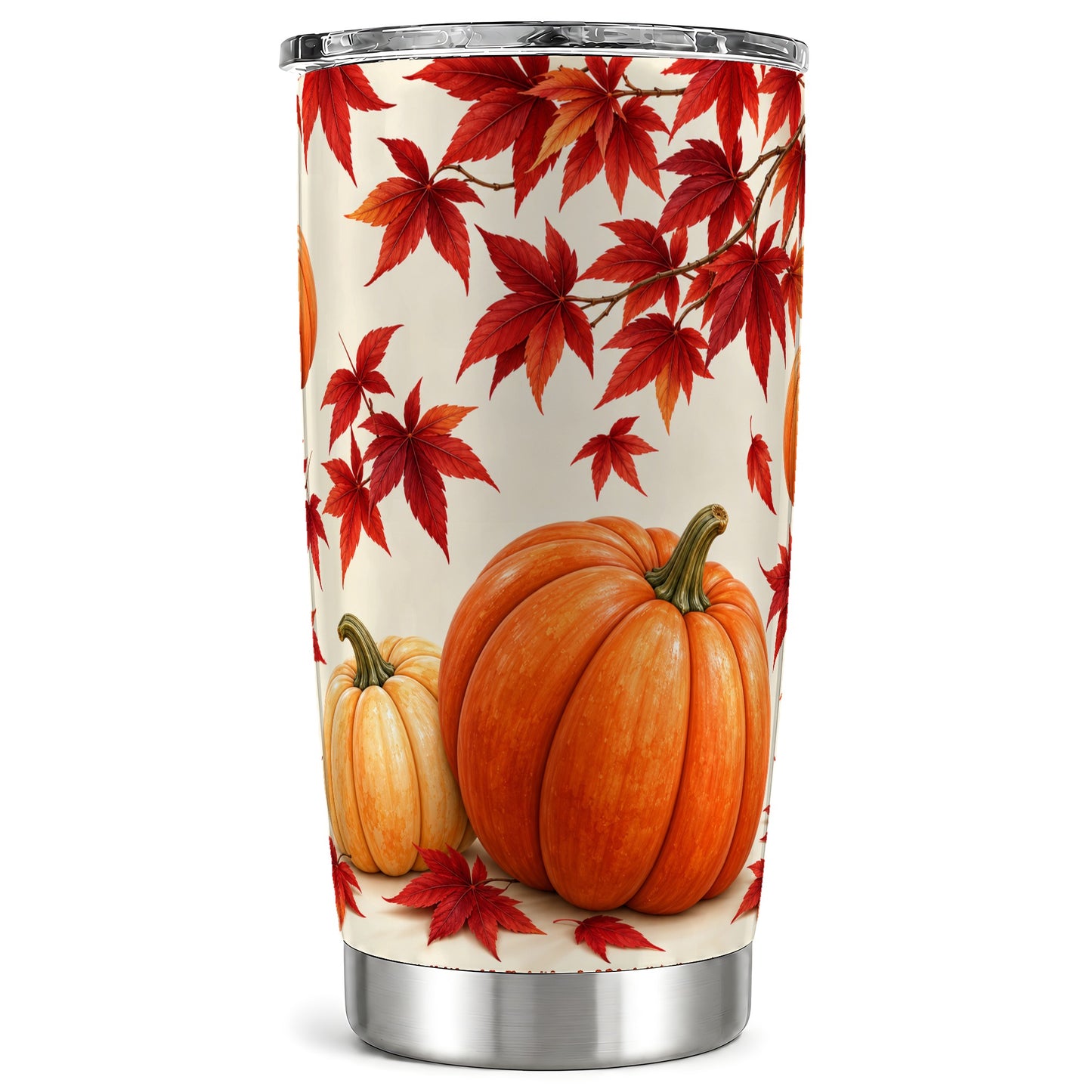 Autumn Pumpkin Tumbler 20oz, Harvest Tumbler, Stainless Steel Travel Cup