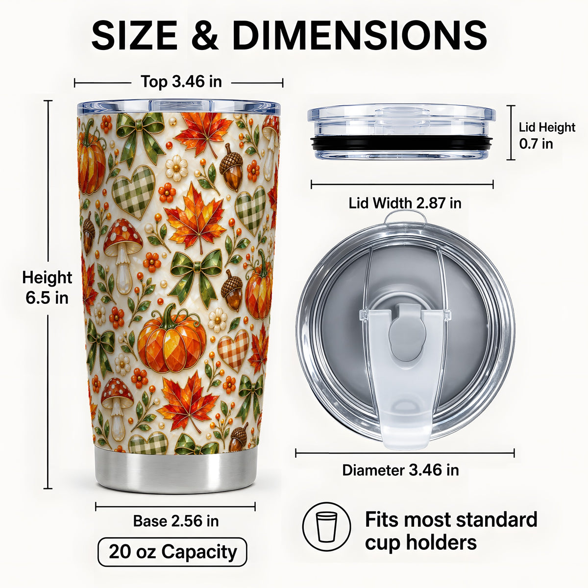 #pl[20oz|Steel] Faceted Fall Tumbler 20oz, Pumpkin Tumbler, Stainless Steel Travel Cup