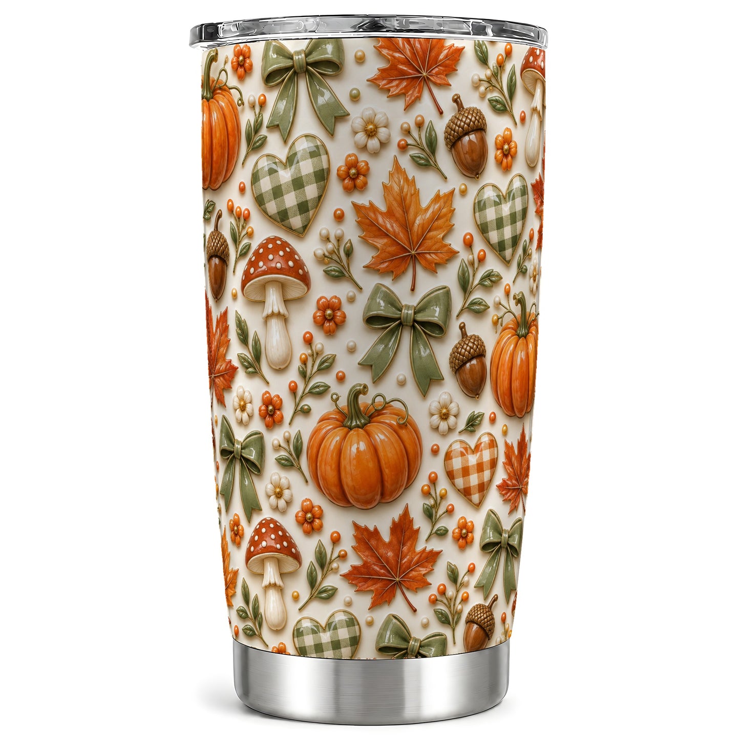 Harvest Pumpkin Tumbler 20oz, Autumn Tumbler, Stainless Steel Travel Cup