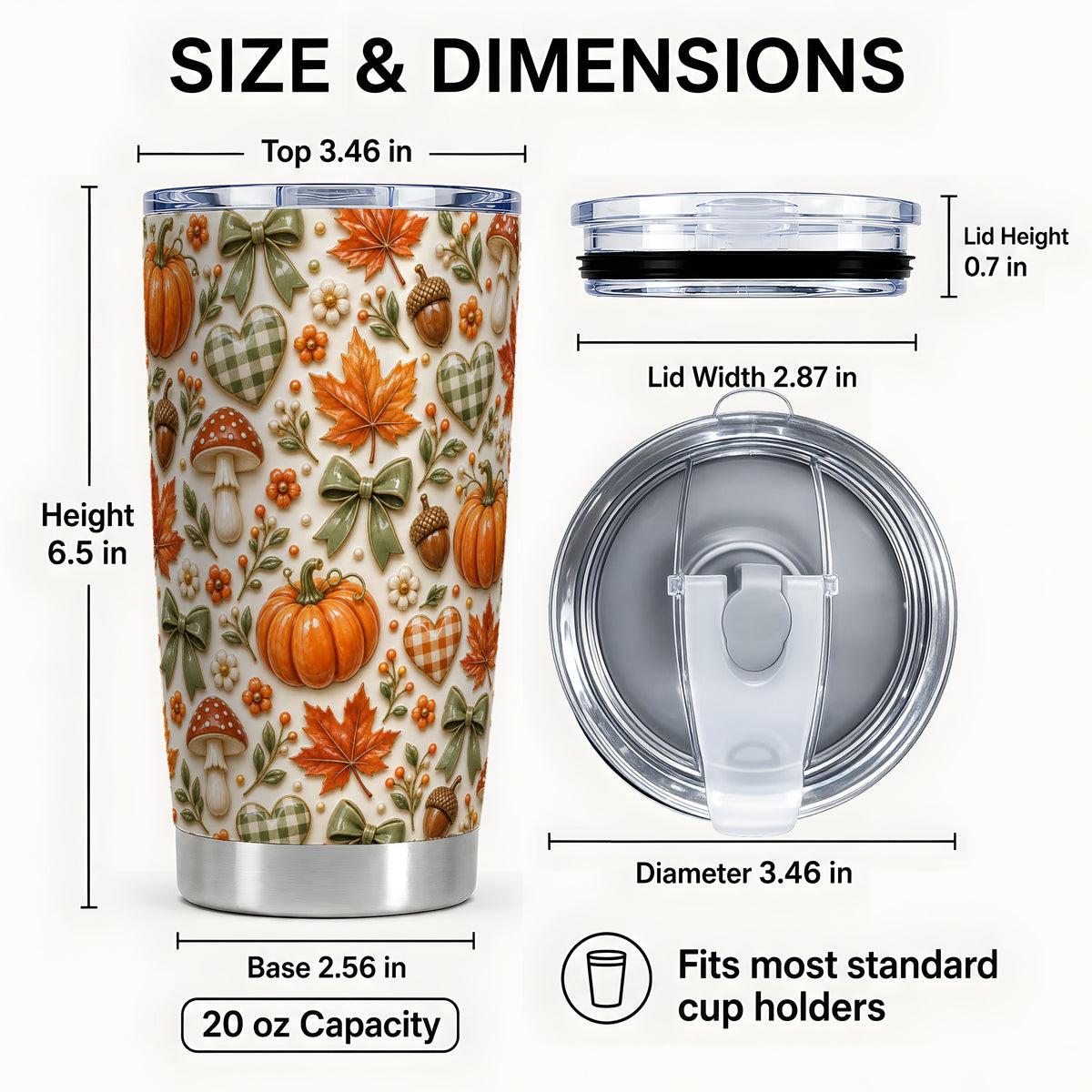 #pl[20oz|Steel] Harvest Pumpkin Tumbler 20oz, Autumn Tumbler, Stainless Steel Travel Cup