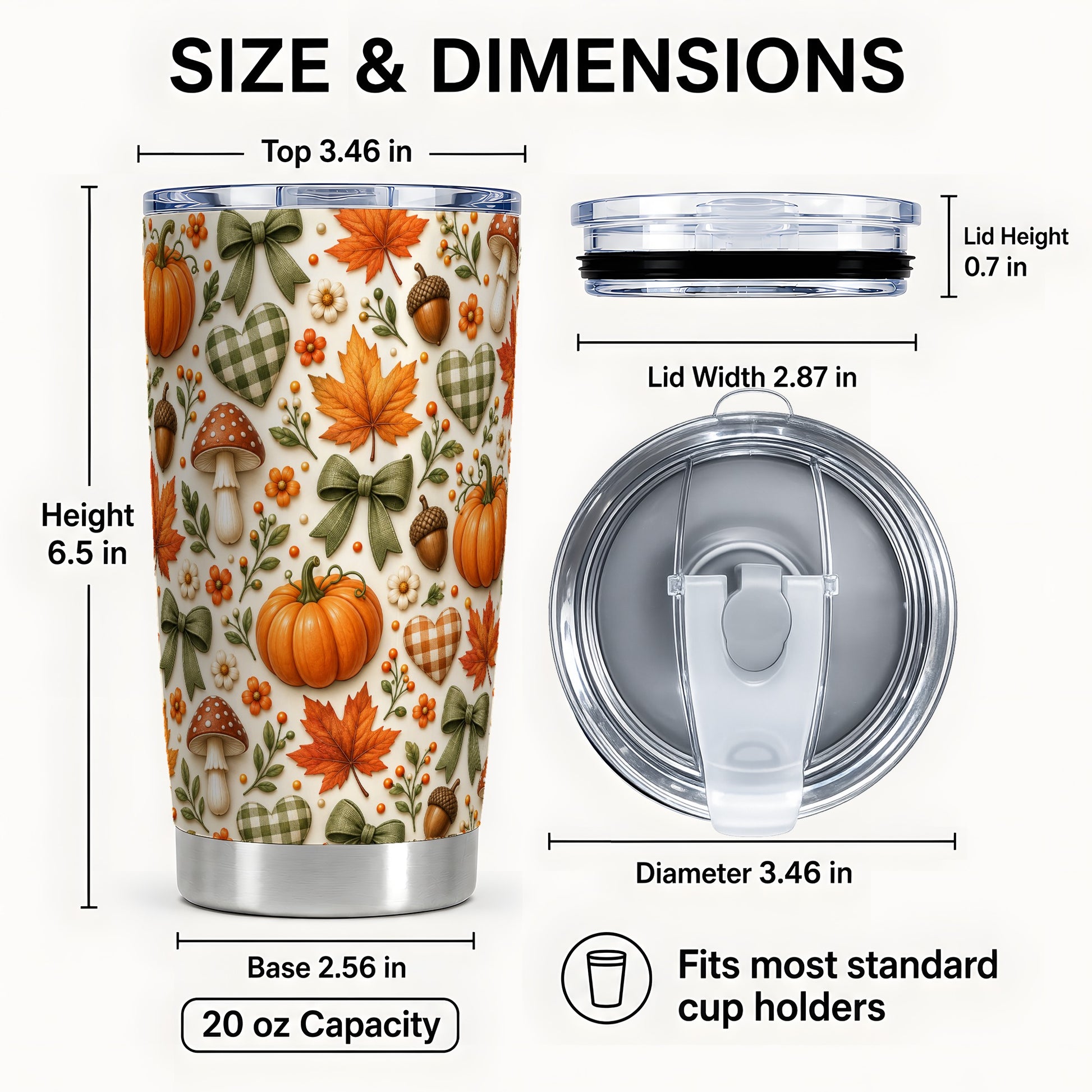 #pl[20oz|Steel] Autumn Pumpkin Tumbler 20oz, Fall Tumbler, Stainless Steel Travel Cup