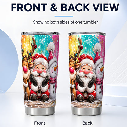 #pl[20oz|Steel] Colorful 20oz Tumbler, Christmas Tumbler, Stainless Steel Travel Cup
