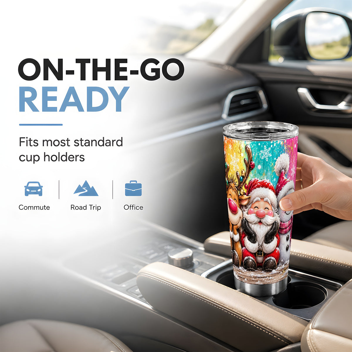 #pl[20oz|Steel] Colorful 20oz Tumbler, Christmas Tumbler, Stainless Steel Travel Cup