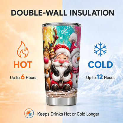 #pl[20oz|Steel] Colorful 20oz Tumbler, Christmas Tumbler, Stainless Steel Travel Cup