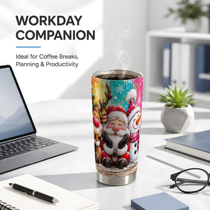 #pl[20oz|Steel] Colorful 20oz Tumbler, Christmas Tumbler, Stainless Steel Travel Cup