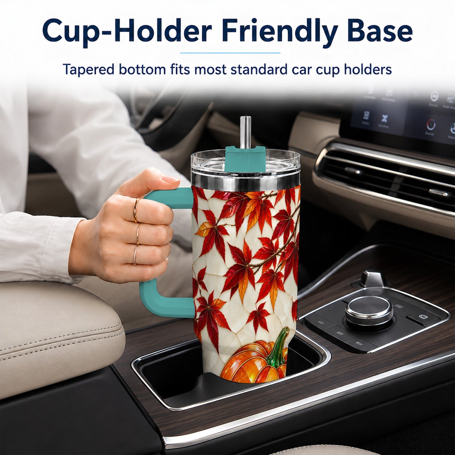 #pl[40oz|Green] Jeweled Pumpkin Tumbler 40oz, Fall Tumbler, Stainless Steel Travel Cup
