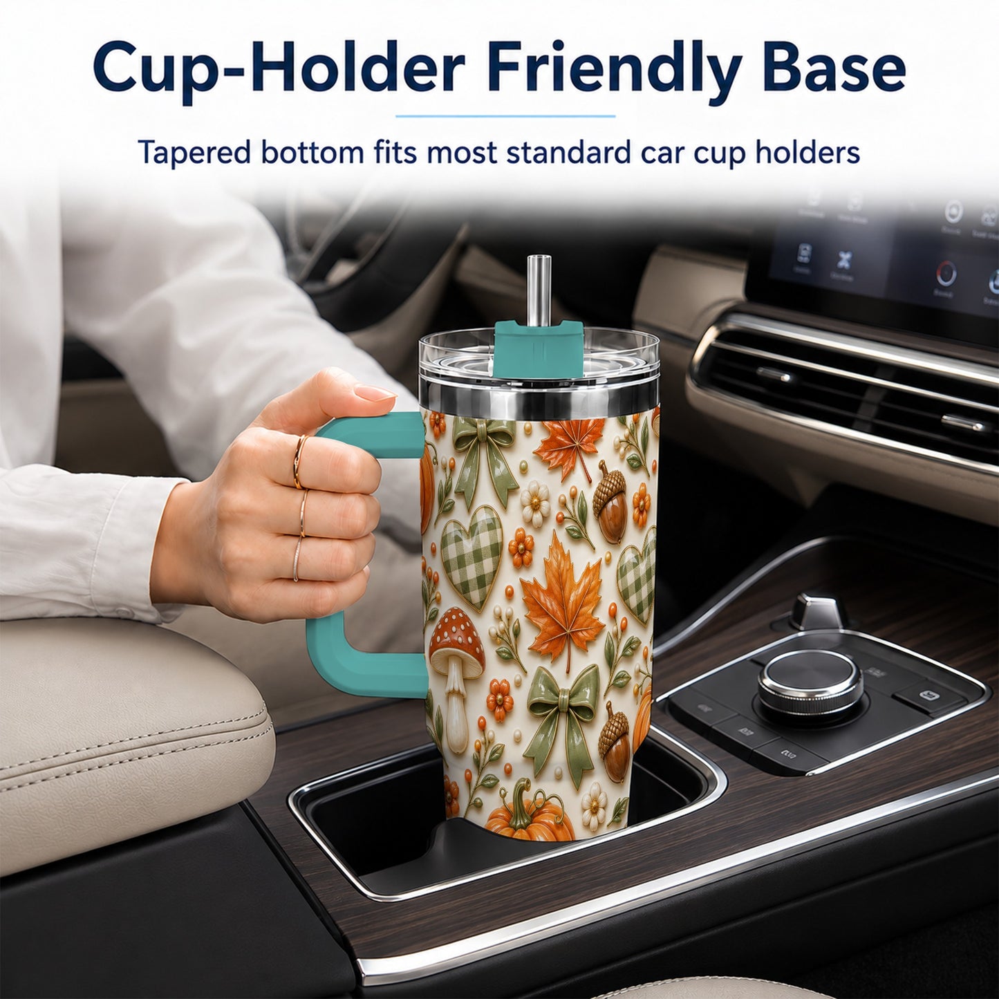 #pl[40oz|Green] Harvest Pumpkin Tumbler 40oz, Autumn Tumbler, Stainless Steel Travel Cup