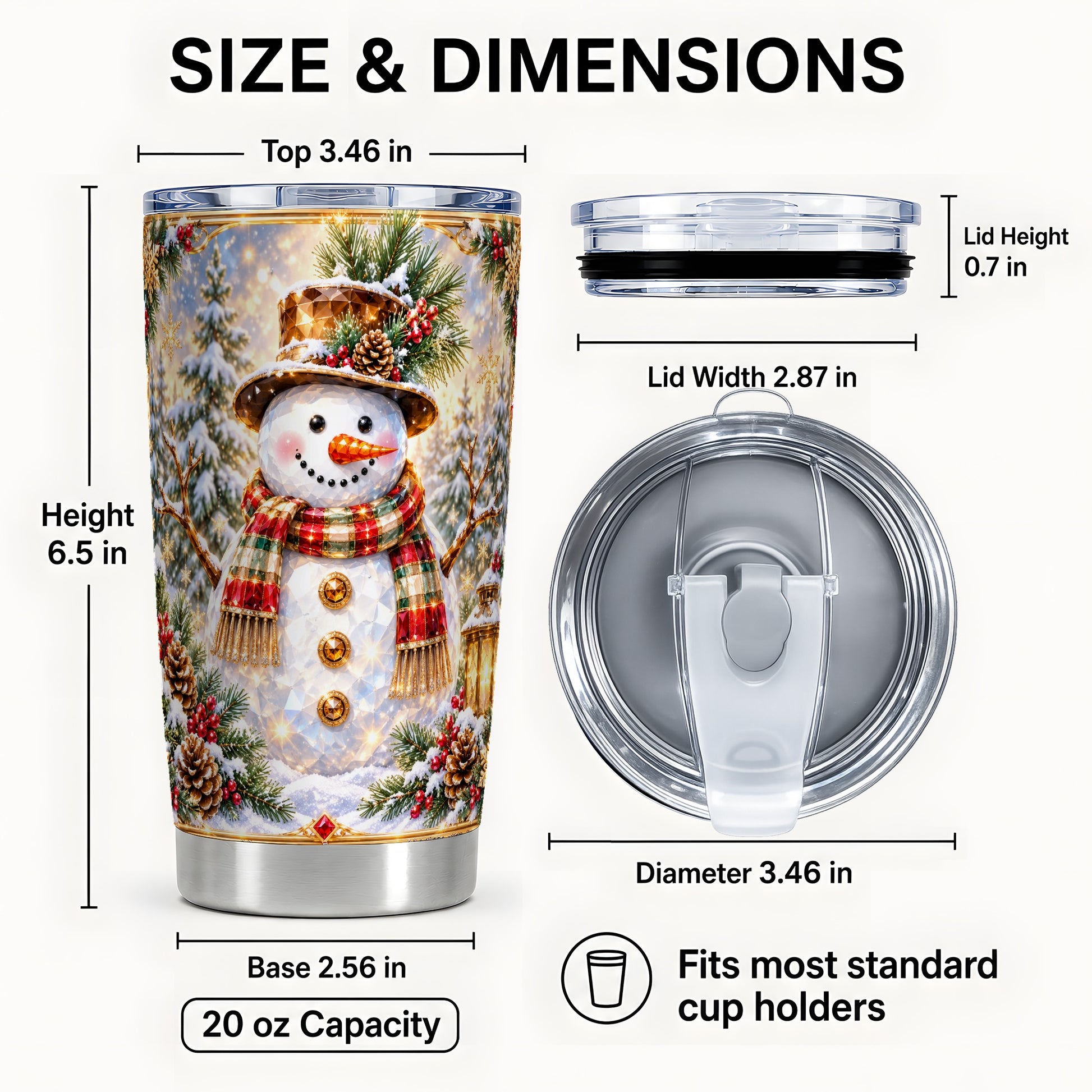 #pl[20oz|Steel] Jeweled Snowman Tumbler 20oz, Christmas Tumbler, Stainless Steel Travel Cup