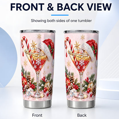 #pl[20oz|Steel] Christmas Martini Tumbler 20oz, Cocktail Tumbler, Stainless Steel Travel Cup