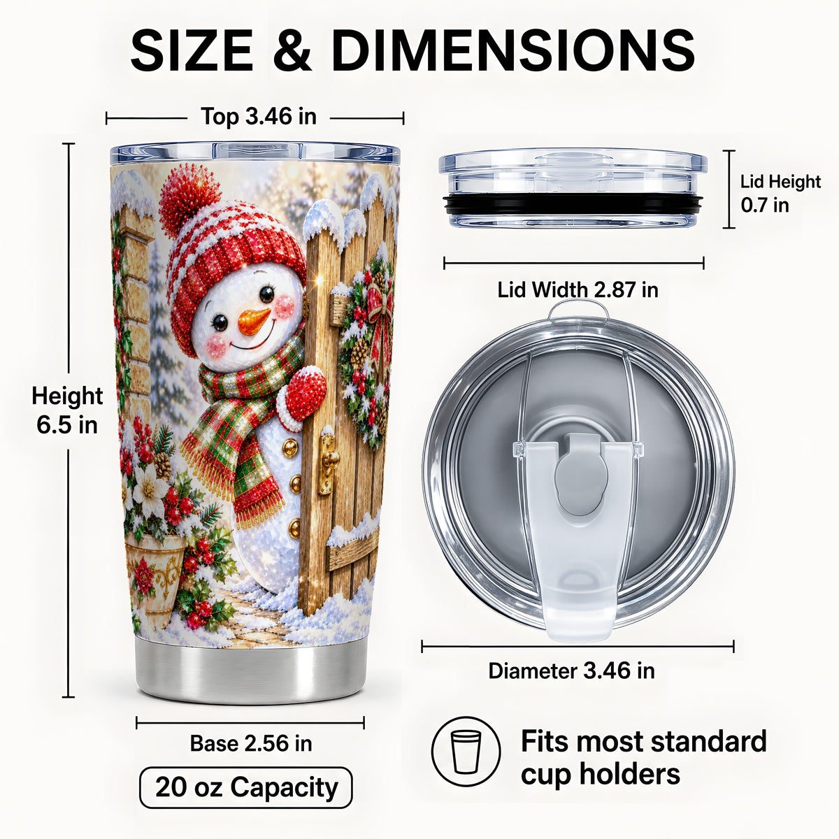 #pl[20oz|Steel] Jeweled Snowman Tumbler 20oz, Christmas Tumbler, Steel Travel Cup
