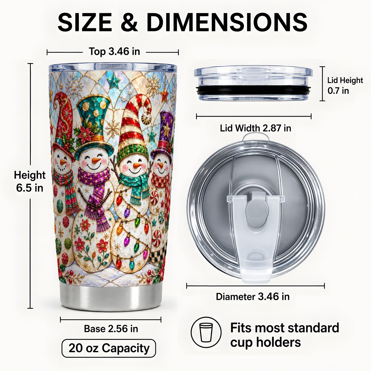 #pl[20oz|Steel] Snowman Family Tumbler 20oz, Christmas Tumbler, Stainless Steel Travel Cup