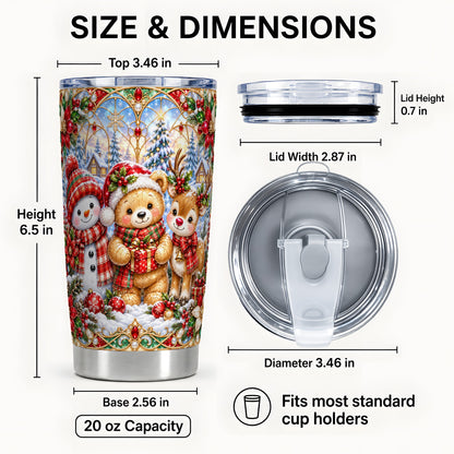 #pl[20oz|Steel] Snowman Tumbler 20oz, Reindeer Tumbler, Stainless Steel Travel Cup