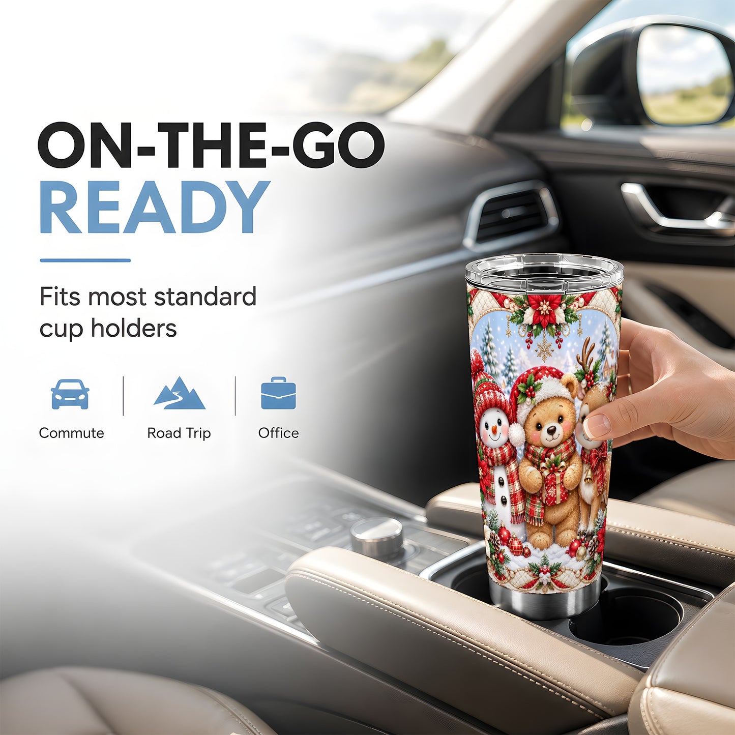 #pl[20oz|Steel] Winter Friends Tumbler 20oz, Snowman Tumbler, Stainless Steel Travel Cup